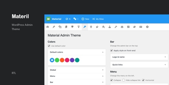 Materil - WordPress Material Design Admin Theme