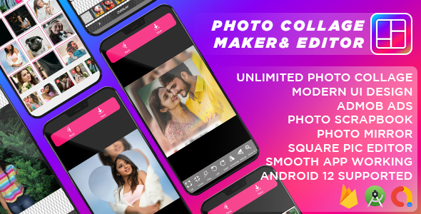 Photo Collage Maker With Photo Editor, ScrapBook & Square Pic Editor, Mirror 3D Effect (Admob Ads)