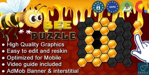 BEE PUZZLE (Admob + GDPR + Android Studio)