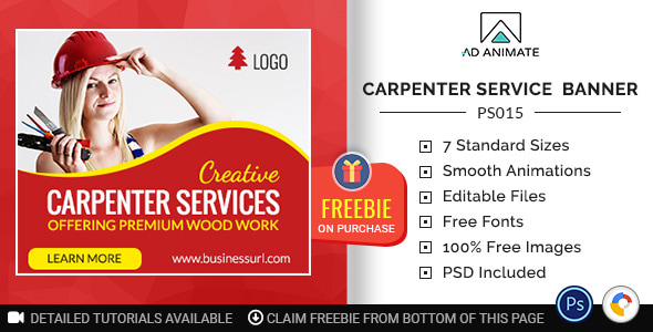 Professional Services | Carpenter Service Banner (PS015)