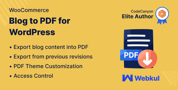 Blog to PDF Plugin for WordPress