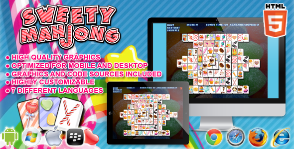 Sweety Mahjong - HTML5 Game