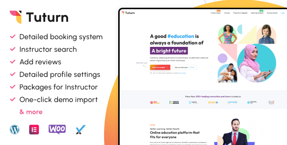 Tuturn - Online tuition and tutor marketplace WordPress Plugin