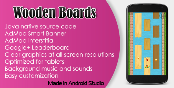 Wooden Boards Game with AdMob and Leaderboard