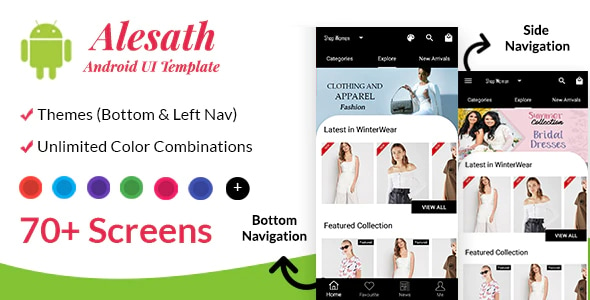 Alesath - Native Android Ecommerce UI Template