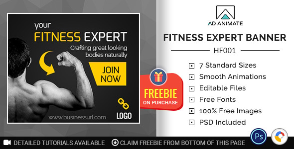 Health & Fitness | Fitness Expert Banner (HF001)