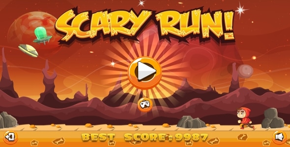 Scary Run - HTML5 Game + Android + AdMob (Construct 3 | Construct 2 | Capx)