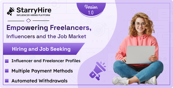 StarryHire - Empowering Freelancers, Influencers, and the Job Market