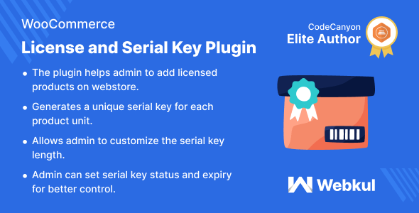 WooCommerce License and Serial Key Plugin