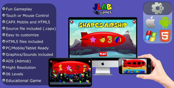 Shapes Airship - Educational Game (CAPX - Mobile and HTML5)