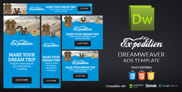 HTML5 Banner Dreamweaver Template v3