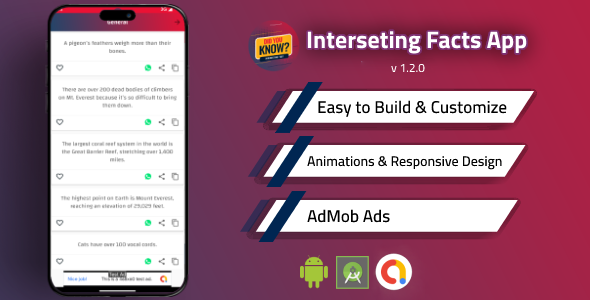 Interesting Facts App Offline with Admob