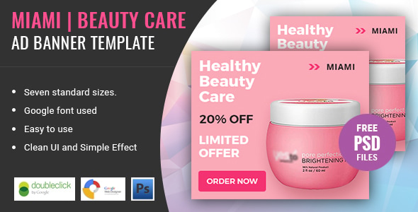 Miami Beauty Care | HTML 5 Animated Google Banner