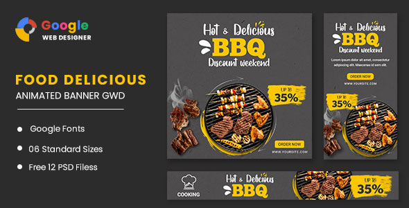 Food BBQ Animated Banner GWD