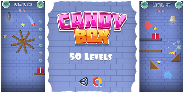 Candy Box - Physics-based Puzzle Mobile/Android Game (Unity Game + Admob)