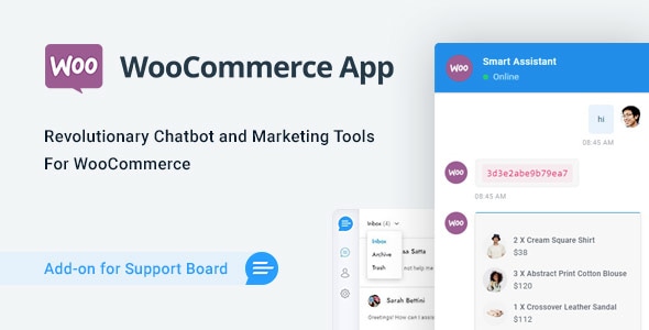 WooCommerce Chat Bot & Marketing App for Support Board