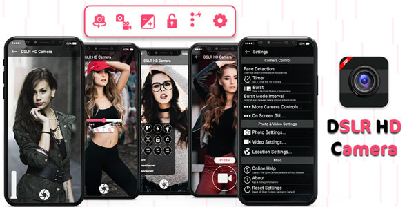 DSLR HD Camera : 4K HD Ultra Camera - Android App + Admob + Facebook Integration