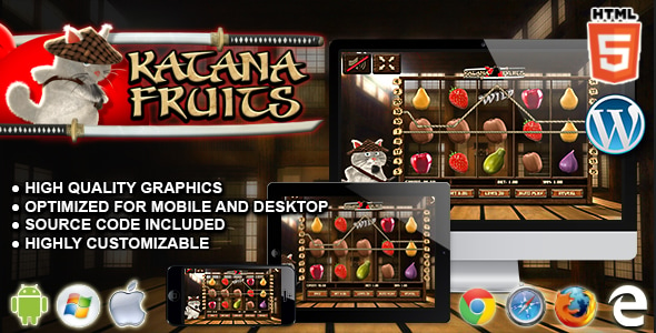 Katana Fruits Slot Machine - Premium HTML5 Casino Game