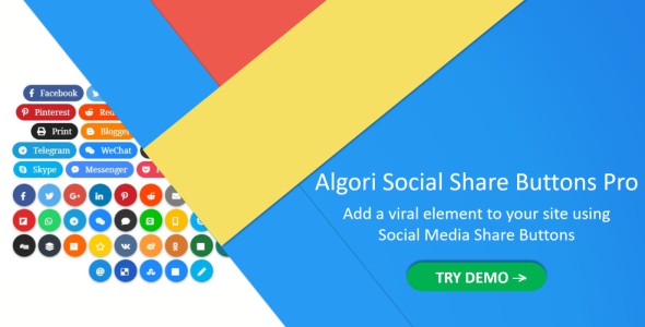 Algori Social Share Buttons Pro for WordPress Gutenberg