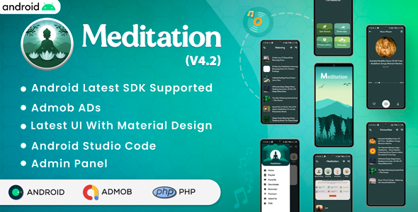 Meditation Relax Android App With PHP Admin Panel / Online Music App With PHP Admin Panel