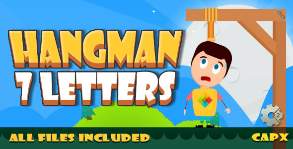 Hangman 7 letter - (HTML5 & CAPX + Admobs) Game