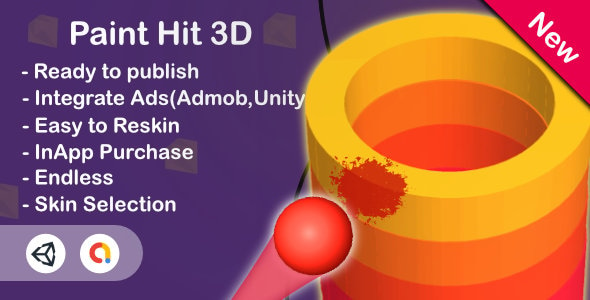 Paint Hit 3D (Unity Game+Admob+iOS+Android)