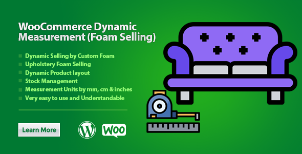 WooCommerce Dynamic Measurement - Upholstery - Foam Polyester - Foam Selling