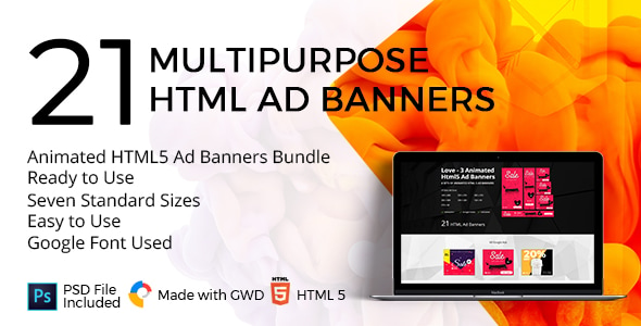 Love - 3 Animated HTML5 Ad Banners