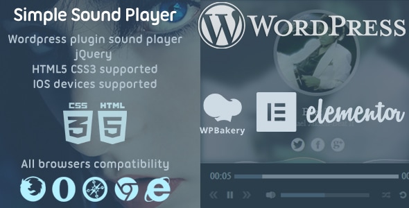 WordPress ssPlayer Sound Player Plugin For WpBakery and Elementor