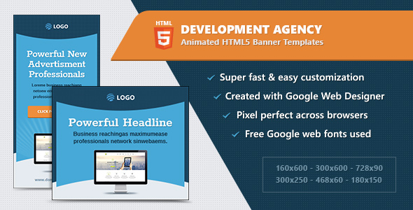 HTML5 Animated Banner Ads - Development Agency (GWD)