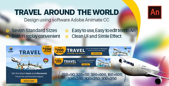 Travel Banner Ad HTML5 - Animate CC