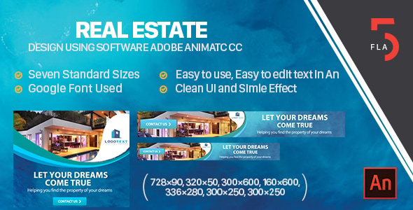 Real Estate Banner Ad HTML5 (Animate CC)