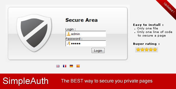 SimpleAuth : Very Simple Secure Login System