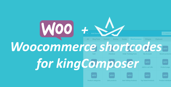 WooCommerce shortcodes for kingComposer