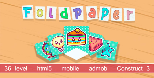 FoldPaper. html5, mobile (admob). Construct 3