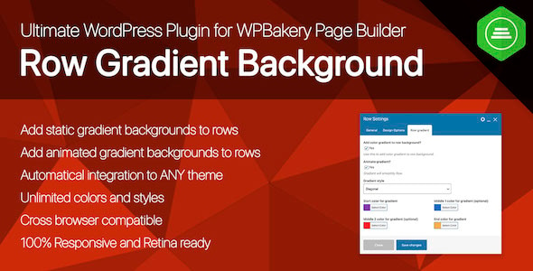 Ultimate Row Gradient Background for WPBakery Page Builder WordPress plugin