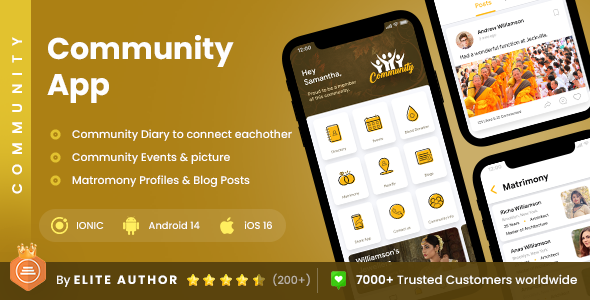 2 App Template| Community App| Social Life App| Society App| Community Networking| Community