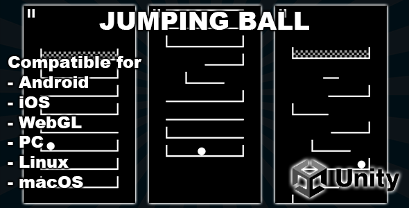 Jumping Ball - Casual Unity Game With Admob (iOS game and Android game)