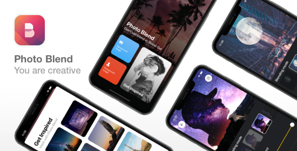 Photo Blend - iOS app template - Blending photos - Swift source code