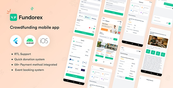 Crowdfunding Platform Flutter Mobile App - Fundorex