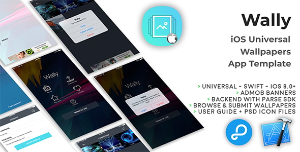 Wally | iOS Universal Wallpapers App Template (Swift)