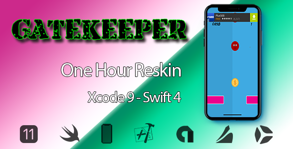 Gatekeeper - One Hour Reskin, IOS 11, Swift 4 Ready