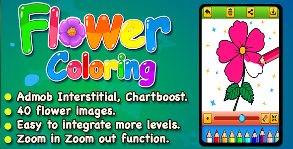 Top Flower Coloring Book For Kids And Adult For IOS