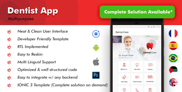 2 App Template| Doctors Appointment Booking App| Dentist Appointment App| Online Doctor App| Dentist