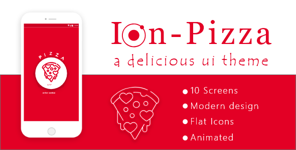 Ion Pizza - Ionic pizza delivery app UI Theme