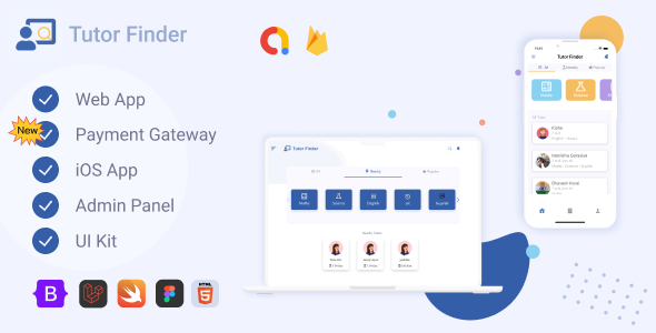 Tutor Finder (iOS + Web + Admin Panel + UI)
