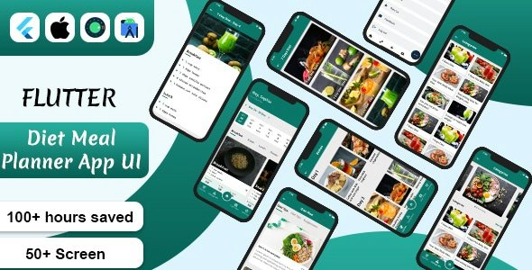 Flutter Diet Meal planner Android App Template + ios App Template | Diet Plan for Weight Loss | Nutr