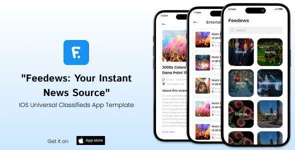 Feedews | iOS Universal News App Template (Swift)