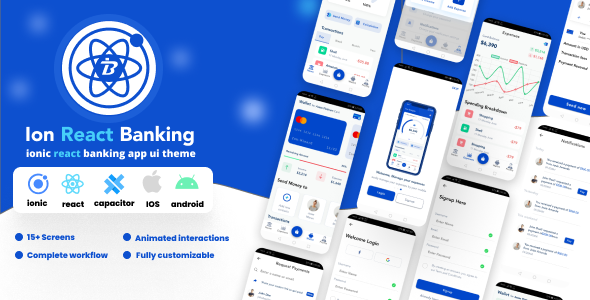 Ion React Banking - ionic react banking app ui theme | Ionic 6 | Capacitor 3