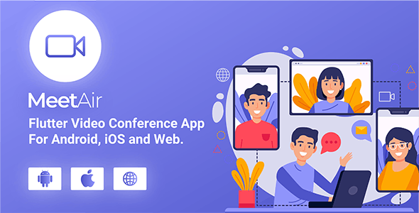 MeetAir - iOS and Android Video Conference App for Live Class, Meeting, Webinar, Online Training